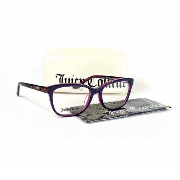 JUICY COUTURE JU 193 Black Fuchsia Cat Eye Frames Eyeglasses Case Set